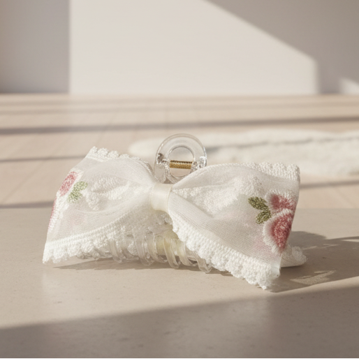 Flower Lace Claw Clip