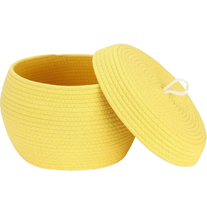 Cotton Rope Storage Basket with Lid