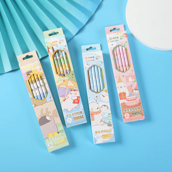 Cute Wooden Pencil Set