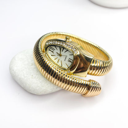 Serpenti Snake Watch Bracelet (White Dial)