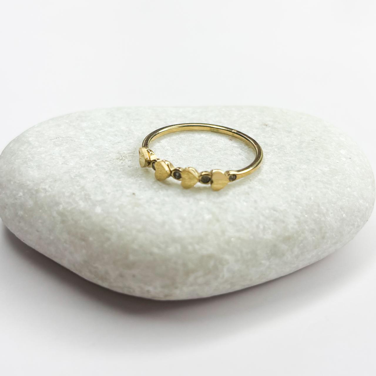 Multi-Heart Sparkle Band Ring