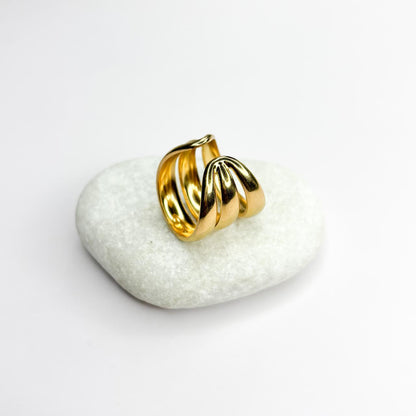 Triple Band Statement Ring