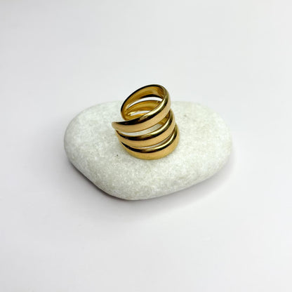 Triple Band Statement Ring