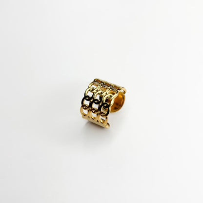 Triple Layer Rope Statement Ring